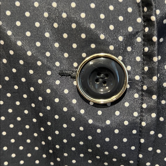 Novelti Navy/ White‎ Polka Dots Belted Water Repellent Lined Jacket Size 10 - Picture 5 of 15